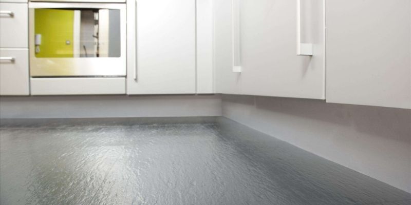 Smelled Rubber Flooring in Kitchen
