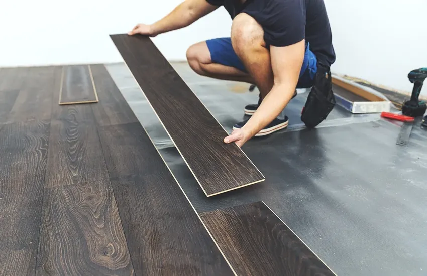 Laminate flooring installation