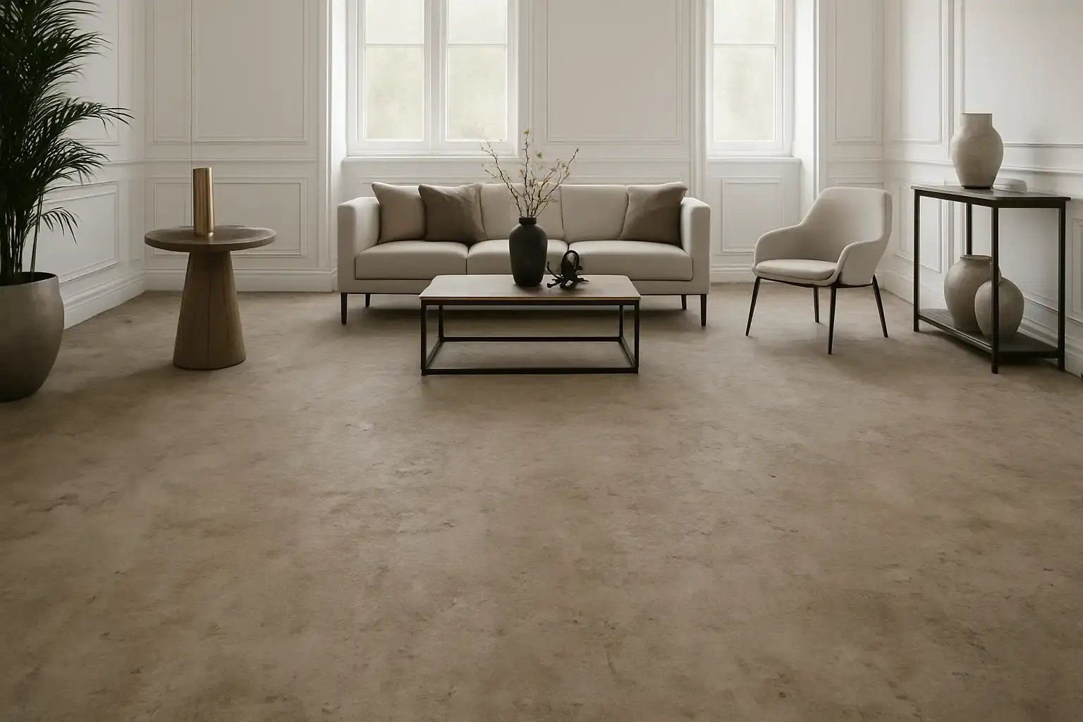 before spc flooring installation and surface condition dubai