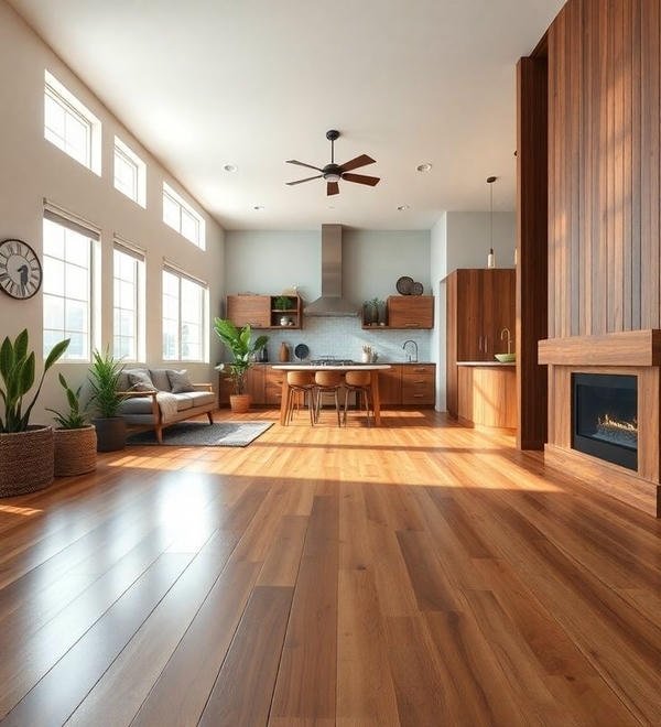 Dubai Home with wooden flooring