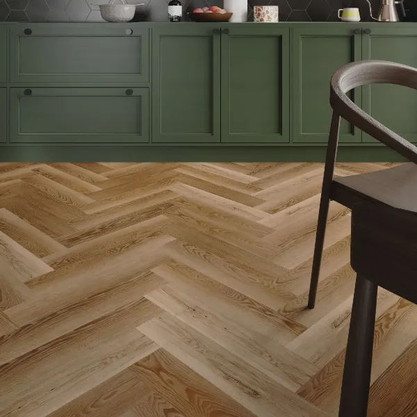 Golden Oak Herringbone flooring