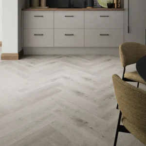 Ludlow Light Oak Limed Herringbone flooring