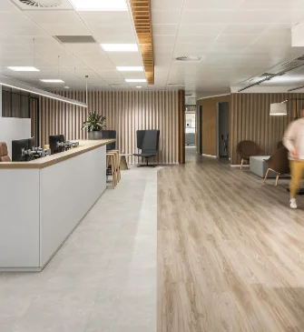 vinyl flooring install in Dubai office