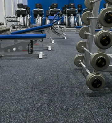 rubber flooring installation in Dubai Gym