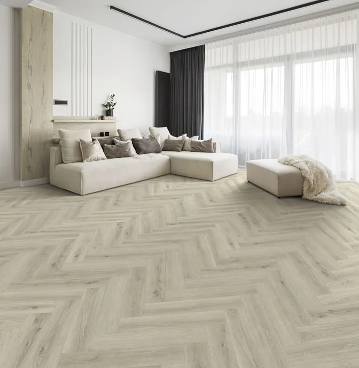 Herringbone Style SPC Flooring in Dubai