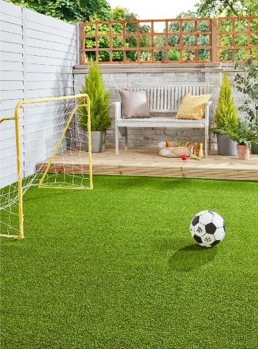 artificial grass install in Outdoor space