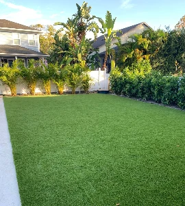 Artificial grass install in garden