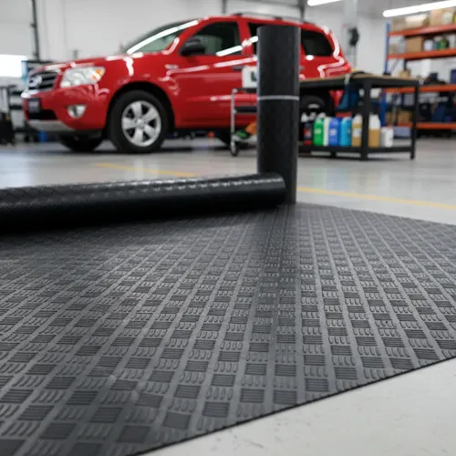 Garage Rubber flooring intallation project