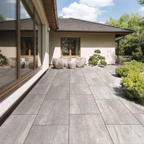 Outdoor flooring tiles installation project in Dubai