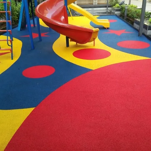 Rubber Flooring install in playground