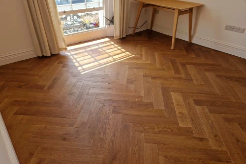 Herringbone style parquet flooring Dubai