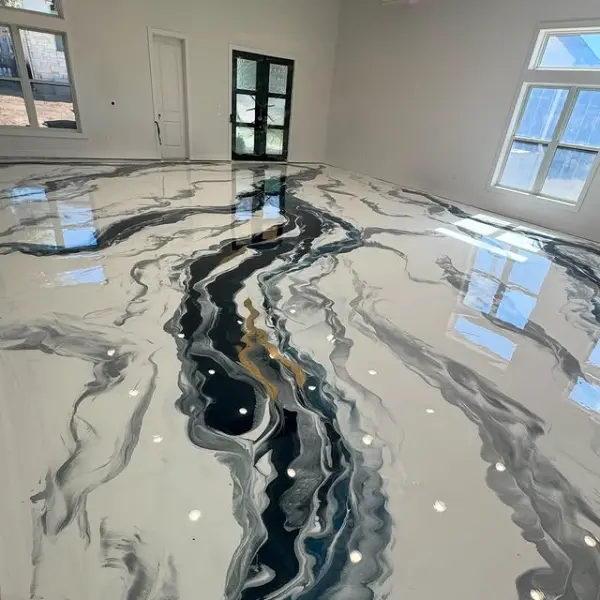 metallic epoxy flooring dubai modern villa
