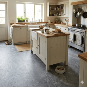 Mid Grey Slate SPC Vinyl Flooring