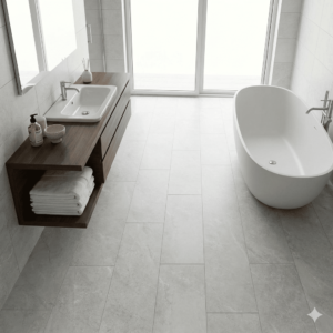 Pale Grey Slate SPC Vinyl Flooring