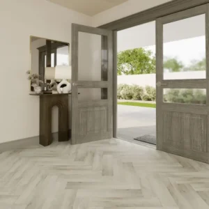 Grey Oak Herringbone LVT Flooring