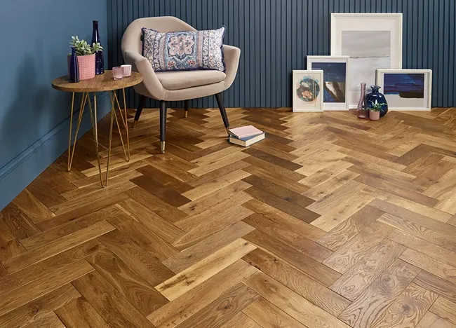 Herringbone Style Engineered Wood Flooring Dubai