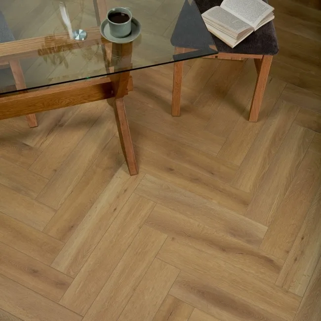 Shortbread Herringbone LVT Flooring