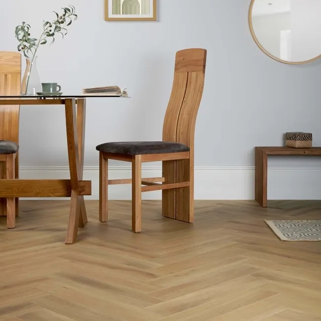 Shortbread Herringbone LVT Flooring