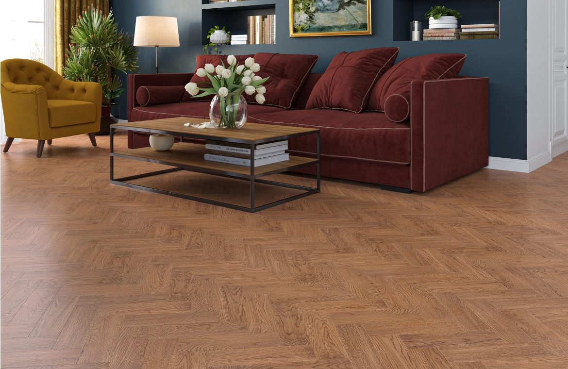 Caramel Herringbone Flooring