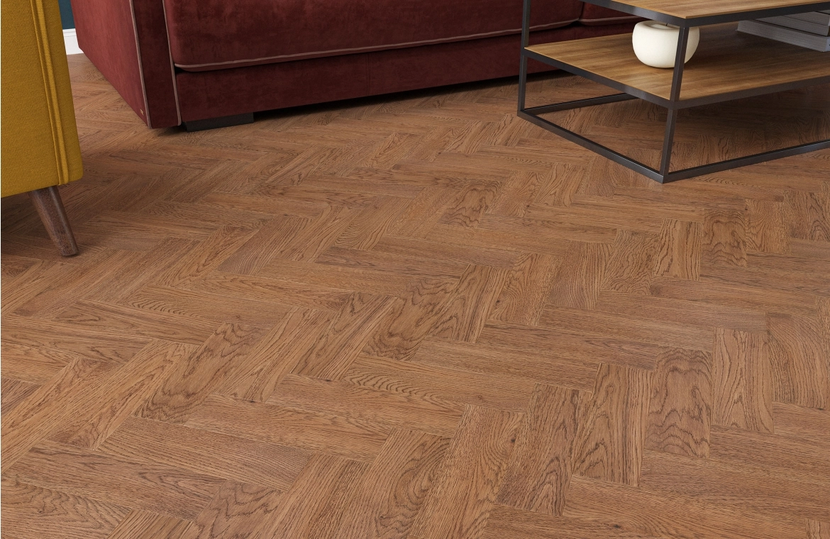 Caramel Herringbone Flooring