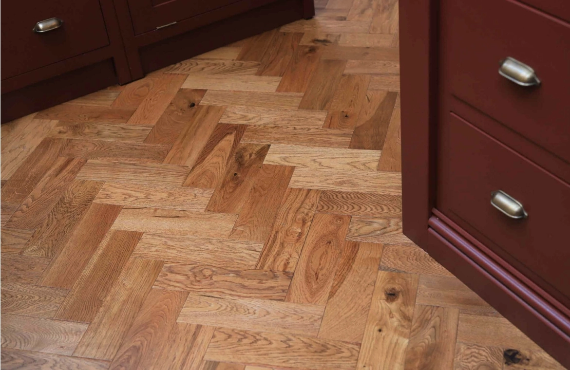 Caramel Herringbone Flooring