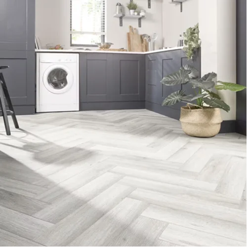 Ravine Grey Herringbone SPC Flooring