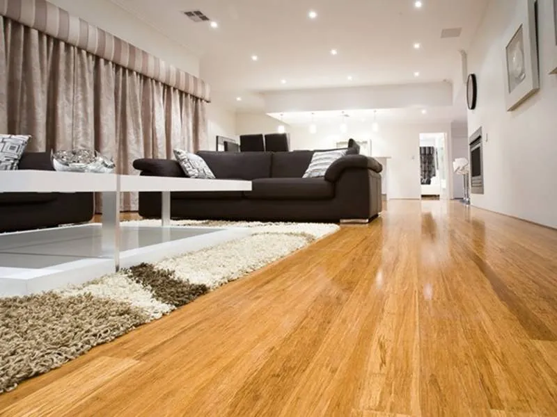 Bamboo Flooring install in living room of Dubai home