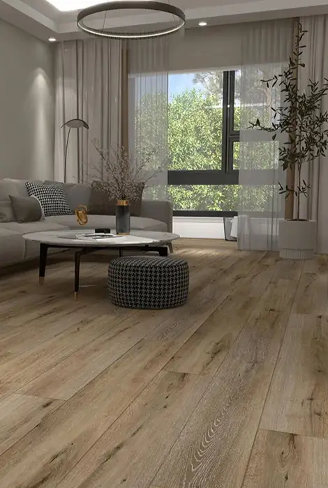 Wood Look Vinyl Flooring in living room
