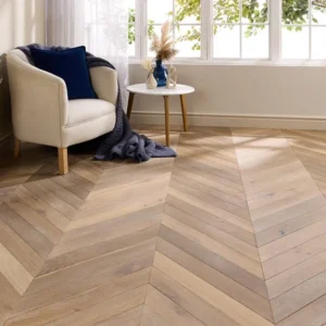 Ashen Oak Chevron Wood Flooring