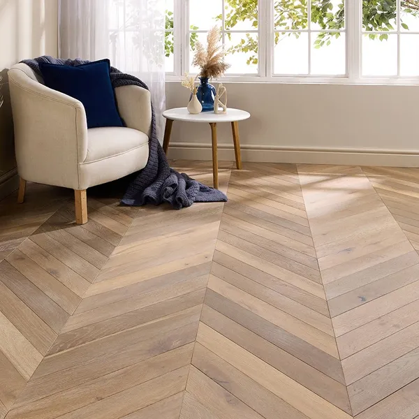 Ashen Oak Chevron Wood Flooring