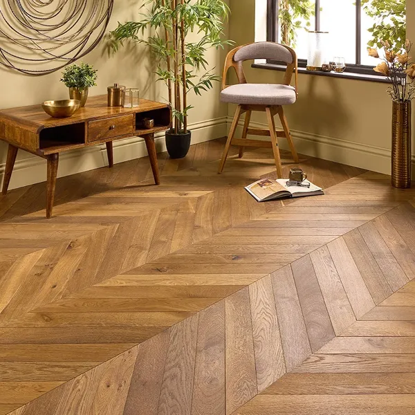 Char Oak Chevron Wood Flooring