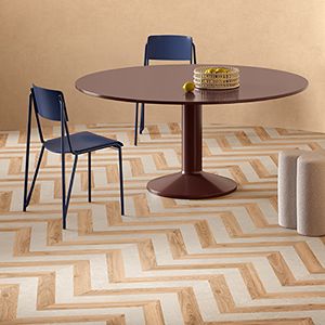 Geometric Chevron Planks