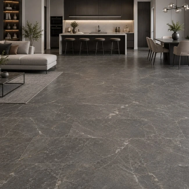 Grey Marble Effect SPC Click Flooring 6.5mm