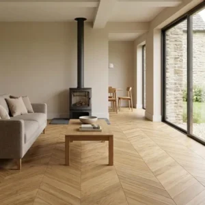 Natural Chevron Engineered Wood Flooring