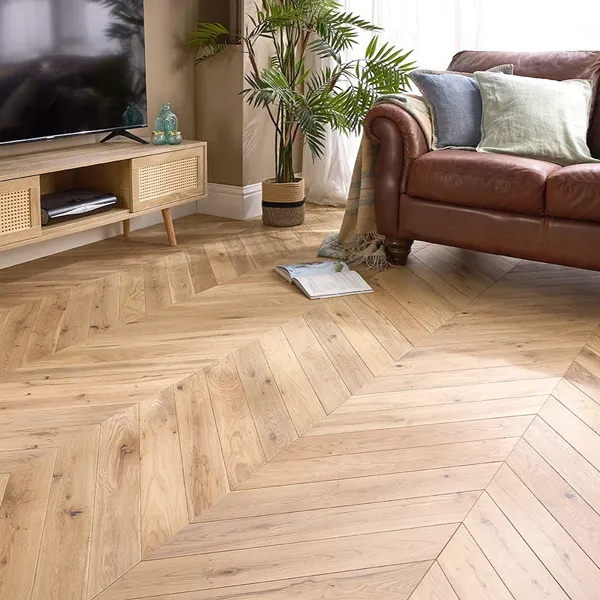 Phantom Oak Chevron Wood Flooring