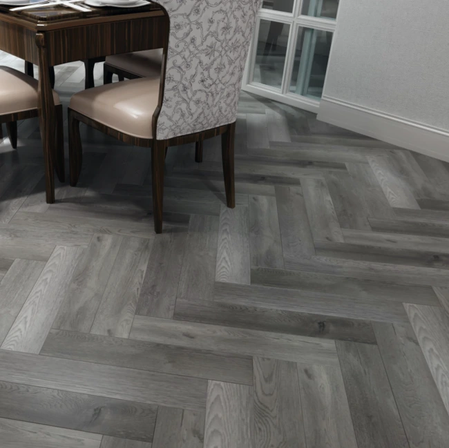 Slate Grey Herringbone SPC Click Flooring 5mm