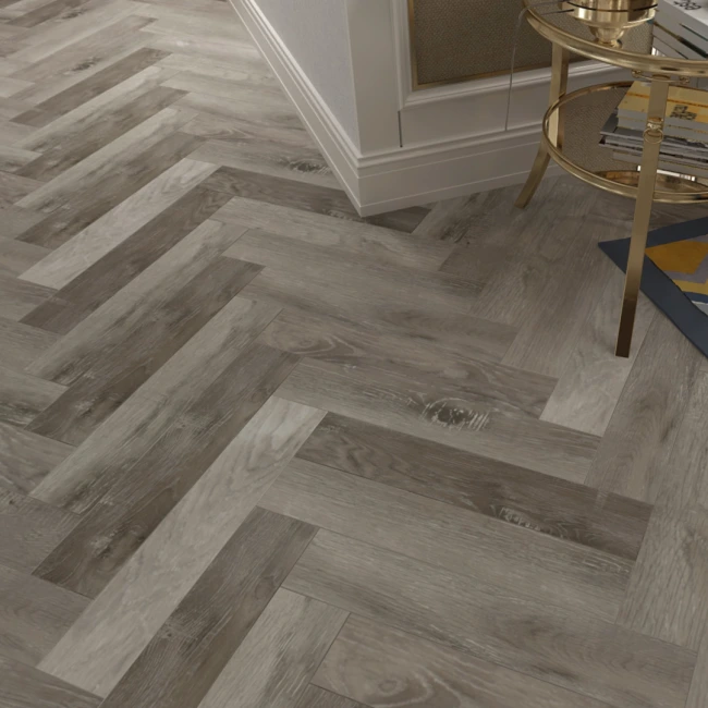 Smoked Ash Herringbone SPC Click Flooring 5mm