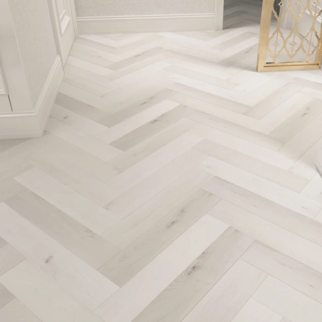 White Maple Herringbone SPC Click Flooring 5mm