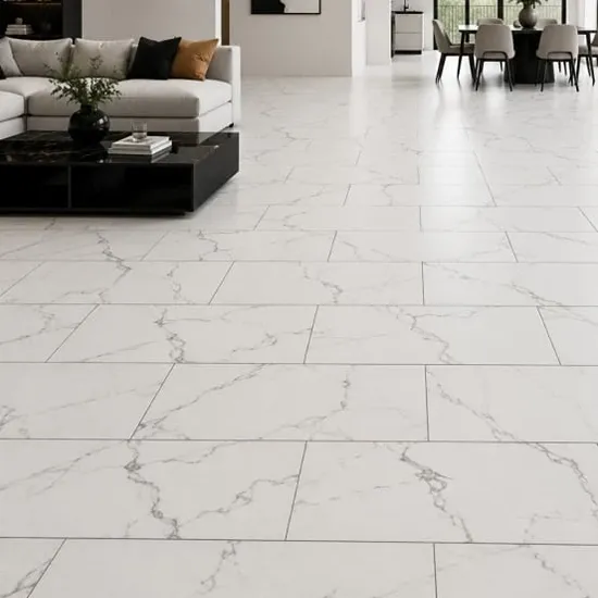 White Marble Effect SPC Click Flooring 6.5mm